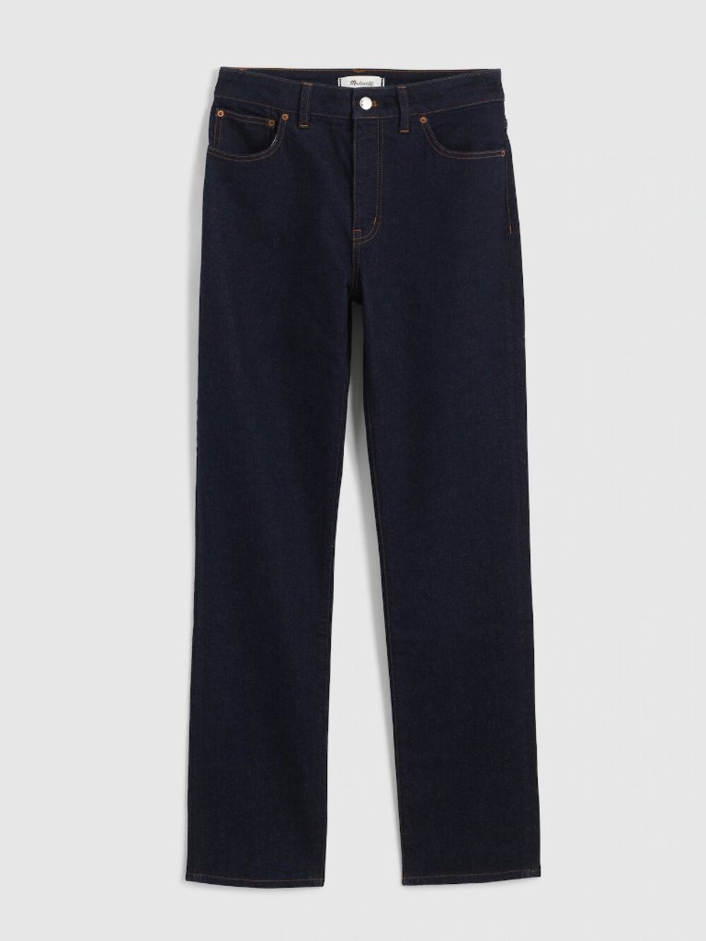 Madewell Curvy Jules Slim-Straight Jean in Rinse Wash